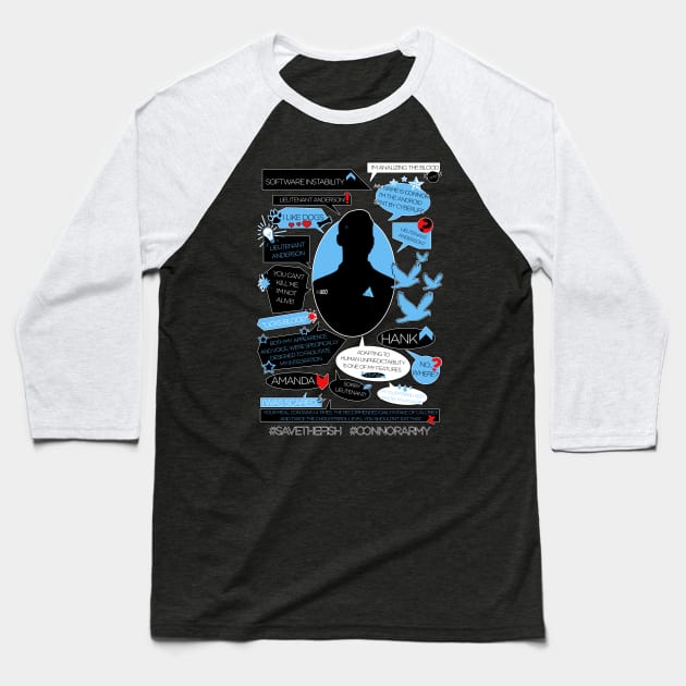 Connor Quotes Baseball T-Shirt by KanaHyde